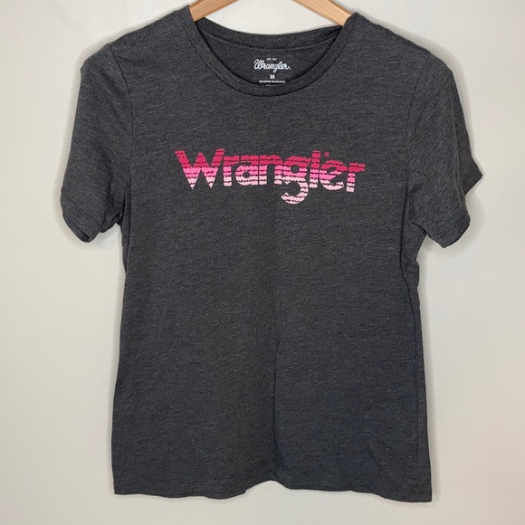 Wrangler Tops - Wrangler Pink Logo T Shirt Medium
